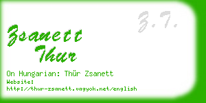 zsanett thur business card